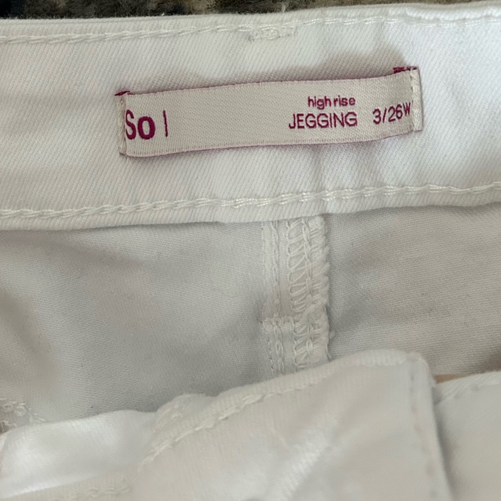 White Jeggings High Rise 3/26W - Picture 4 of 4